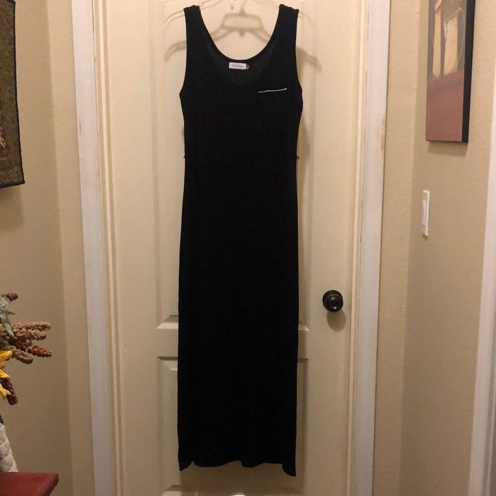 Calvin Klein black maxi dress
